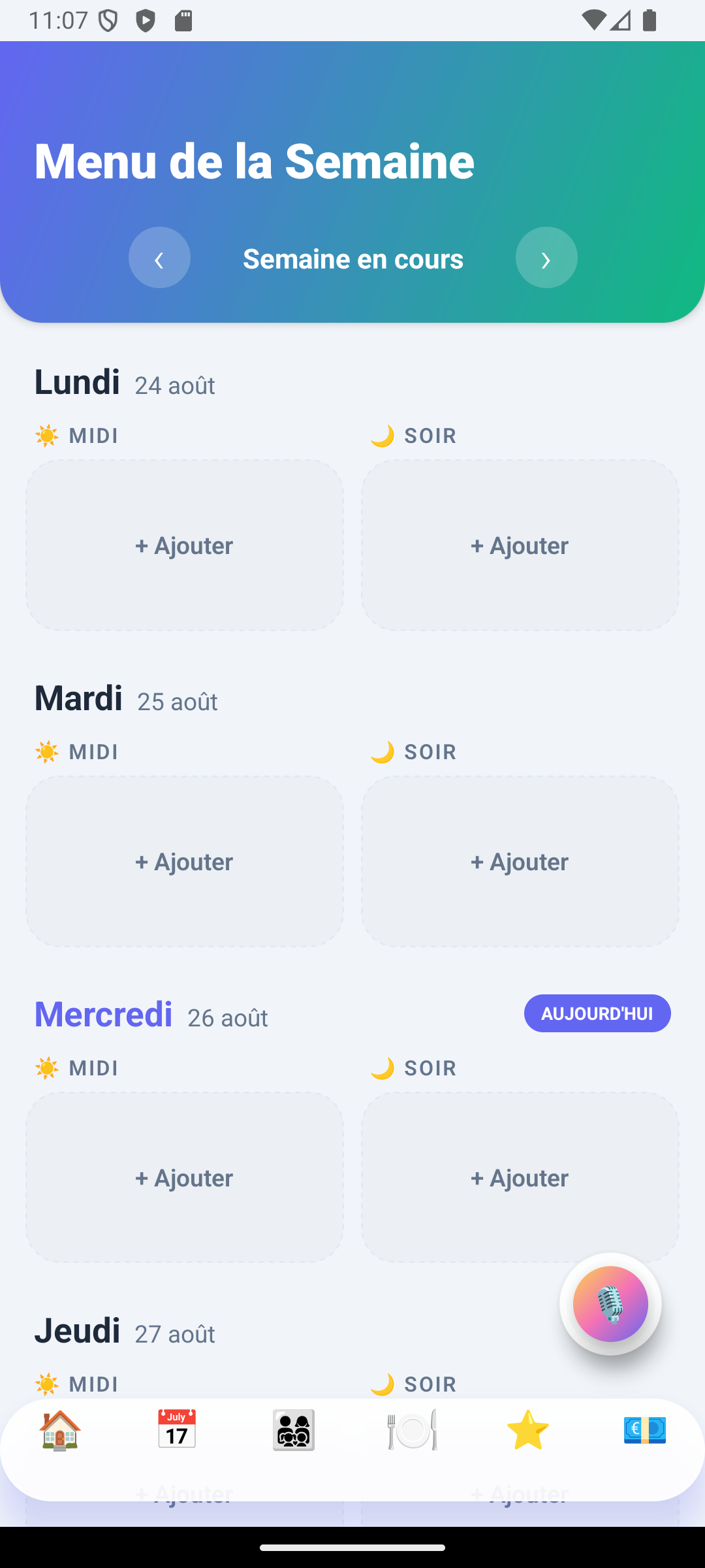 FamVoice - Planning Repas